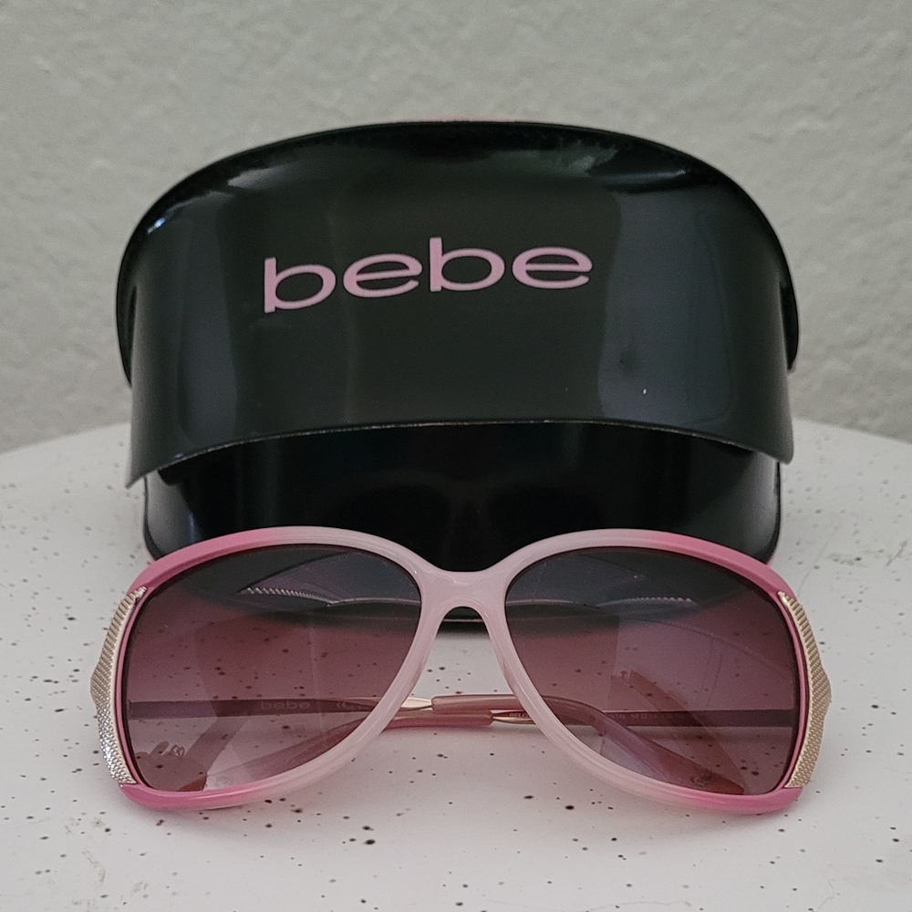 BEBE Beloved Pink Crystal Sunglasses